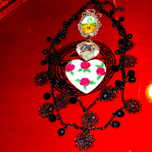 Gorgeous vintage jewelry lot necklaces/Australian crystal pendant/heart … - Picture 1 of 5